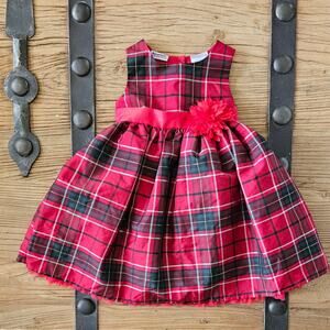 Blueberi Boulevard Red Plaid Party Dress sz 2T